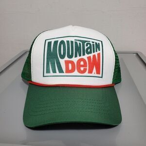 Mountain Dew Soda Men's Officially Licensed Classic Logo Foam Trucker Hat  nwt